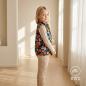 Preview: French Terry Sommersweat in Schwarz mit Leopard, Stoff in ganzer Breite